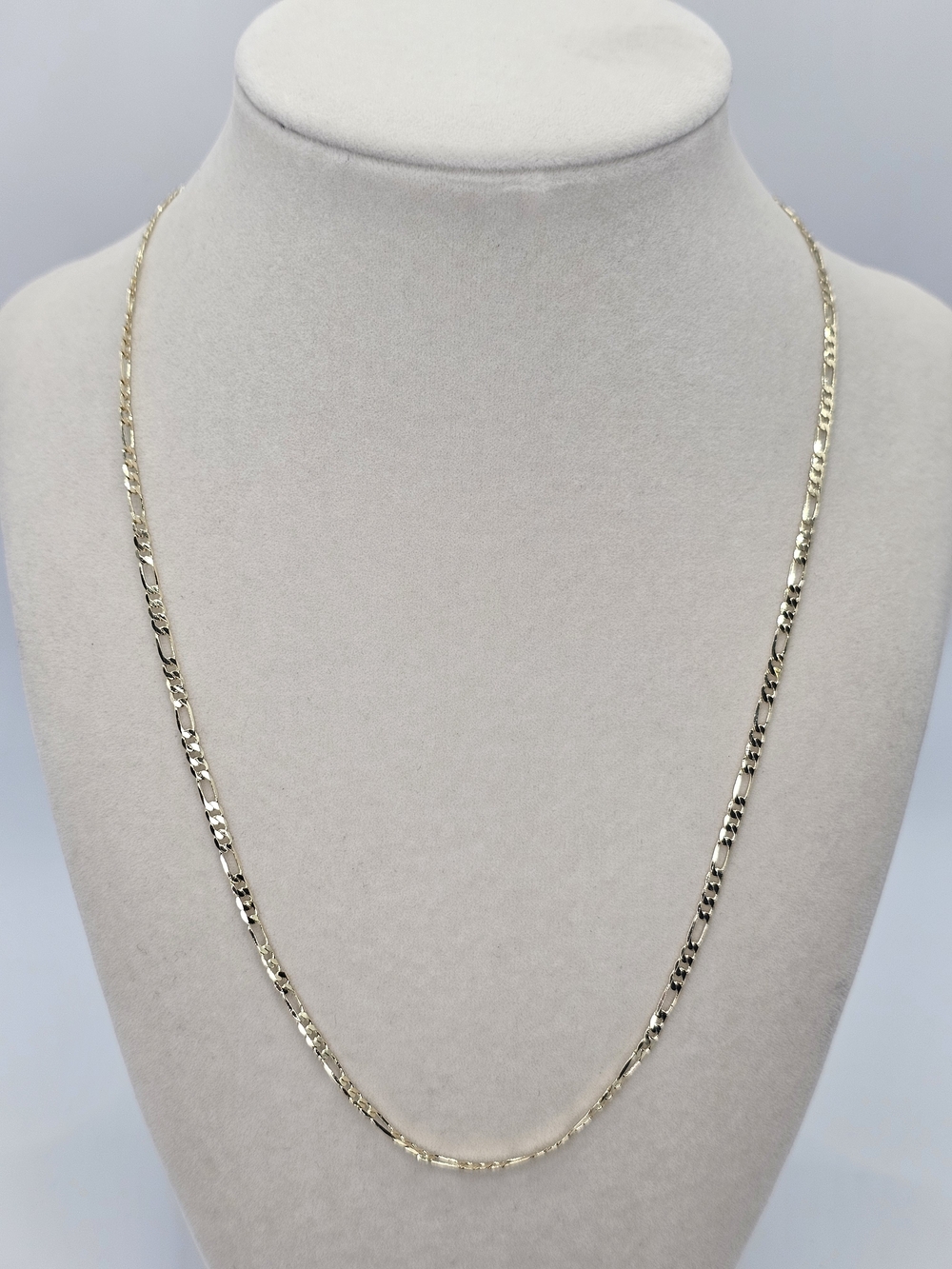 Italian Stamped 20in Gold Figaro Chain Necklace